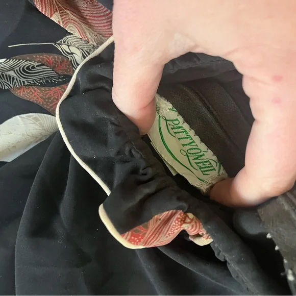 Vintage 1970s Sheer Black Feather Dress 70s Patty O’Neil - Picture 2 of 6